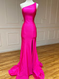 Meerjungfrau One-Shoulder-Langballkleid