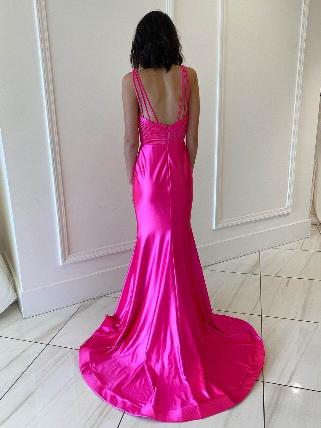 V Neck Long Prom Dress