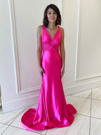 V Neck Long Prom Dress