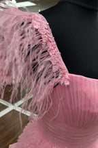Roycebridal Lilah | Abito da sera a linea ad A con spalline sottili in tulle scintillante e spacco