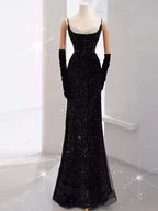 Sereia longo vestido de baile nova chegada sexy fenda vestido de noite y6660