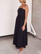 Abito Midi Senza Spalline Stile Resort Tulare