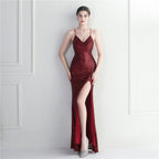 Nightclubs Dinner Ceremony Performance Evening Dress with Crisscross Elegance