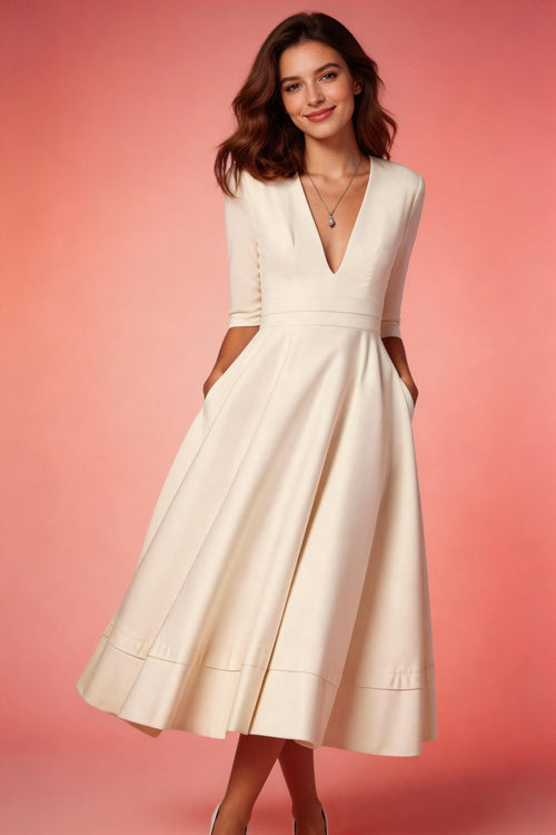 2025 Wedding Dress Half Sleeves Vintage Bridal Gown by NumberSea OFFICIAL STORE