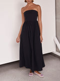 Abito Midi Senza Spalline Stile Resort Tulare