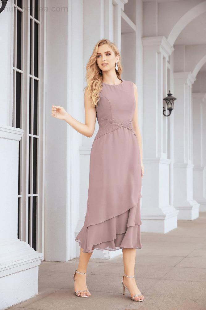 Vestido de fiesta formal de dos piezas en línea A para madre de la novia Numbersea 28072