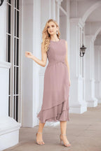 Vestido de fiesta formal de dos piezas en línea A para madre de la novia Numbersea 28072