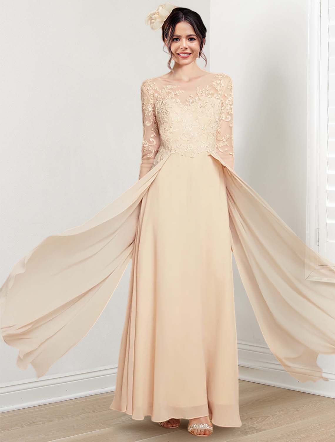 Jewel Neck Mother Of The Bride A Line Princess Dresses