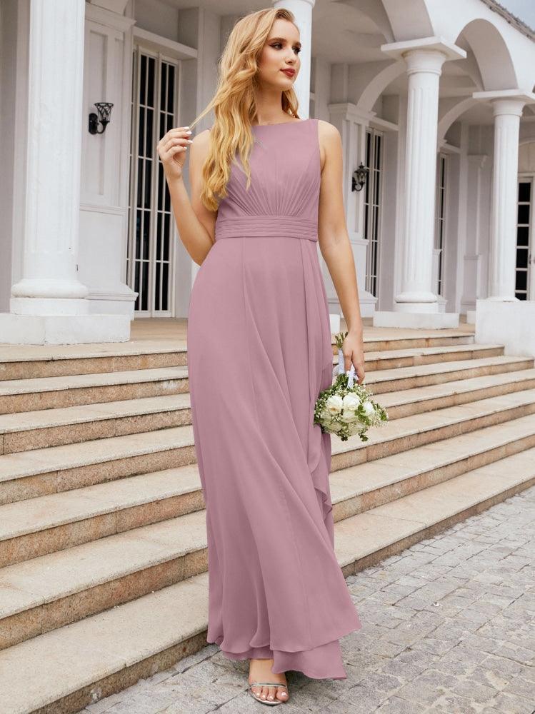 Bridesmaid Dresses for Wedding Ruffles Long Formal Prom Gowns 28039