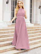 Vestido de Dama de Honra Numbersea com Alças, Cintura Império, Vestido Formal de Noite para Mãe da Noiva 28030
