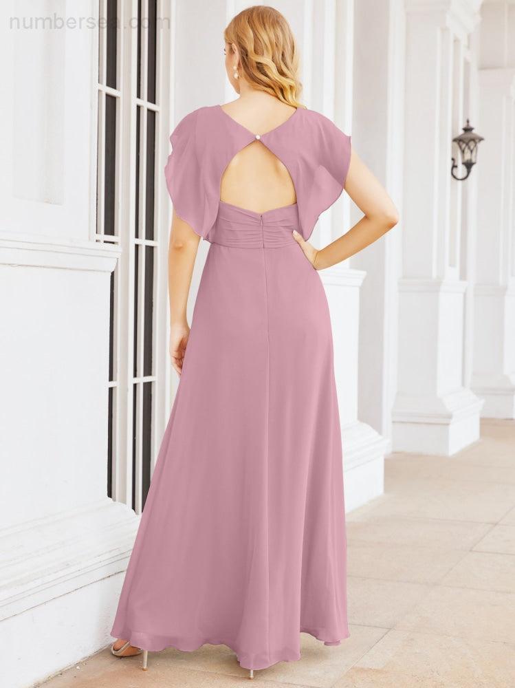 Bridesmaid Dresses Cape Formal Prom Dress Open Back Gowns for Mother of The Bride 28058