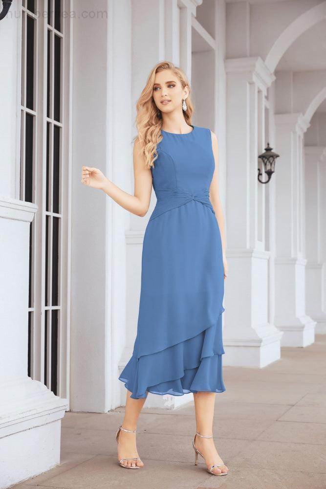 Vestido de fiesta formal de dos piezas en línea A para madre de la novia Numbersea 28072