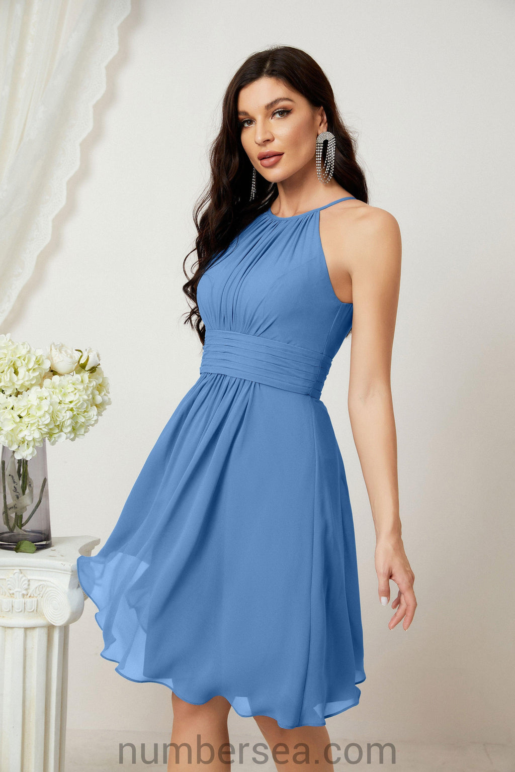 Abiti da Ballo per il Ritorno a Casa Halter Abiti da Sera Formali per Feste Cocktail 28011
