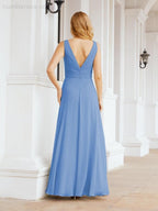 Bridesmaid Dresses for Wedding Ruffles Long Formal Prom Gowns 28039