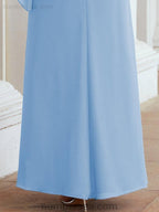 Numbersea Festliches Abendkleid Lang Mutter der Braut Kleid mit Rüschencape 28026