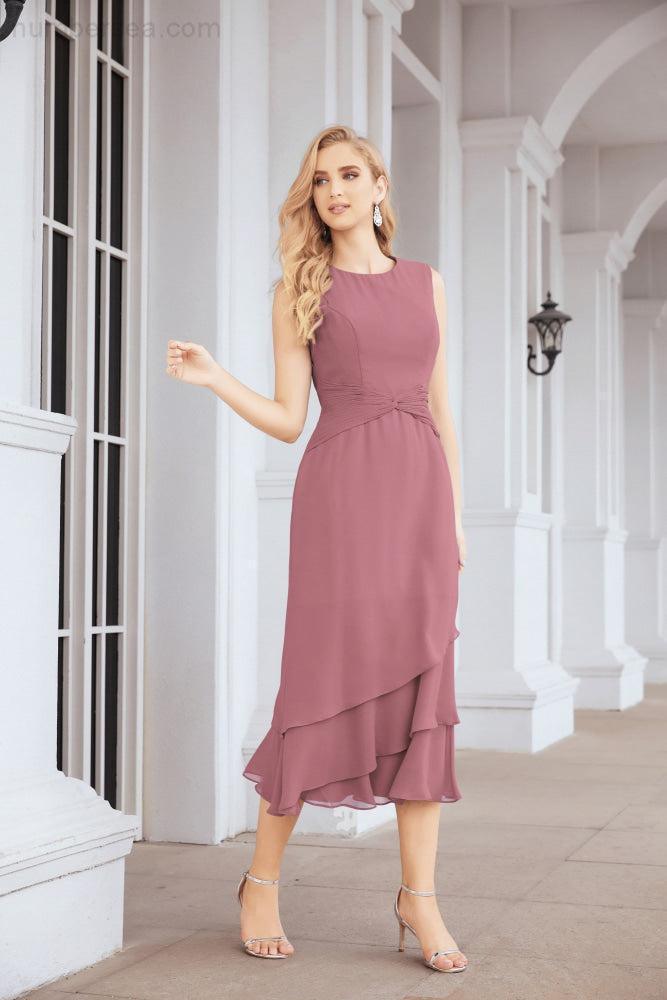 Vestido de fiesta formal de dos piezas en línea A para madre de la novia Numbersea 28072