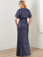Floor Length V Neck Sheath Gowns for Mother of the Bride