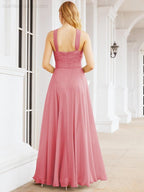 Crisscross Halter Bridesmaid Dresses for Party Wedding Evening Prom Maxi Ball Gowns 28053