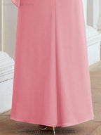 Numbersea Festliches Abendkleid Lang Mutter der Braut Kleid mit Rüschencape 28026