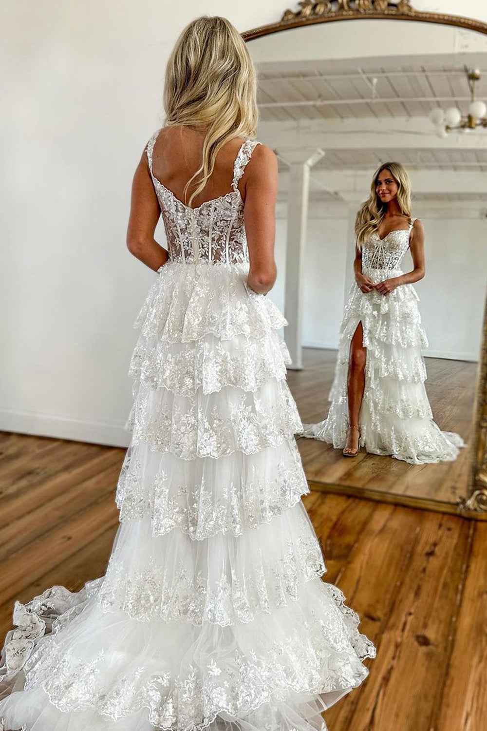 A Line Off the Shoulder Black Corset Prom Dress with Lace Ruffles