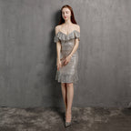 Vestido de Noite Curto com Decote em V – Vestido Elegante para Mulheres para Festas, Eventos Sociais e Discotecas