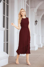 Vestido de fiesta formal de dos piezas en línea A para madre de la novia Numbersea 28072