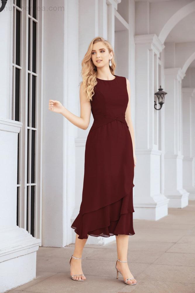 Vestido de fiesta formal de dos piezas en línea A para madre de la novia Numbersea 28072