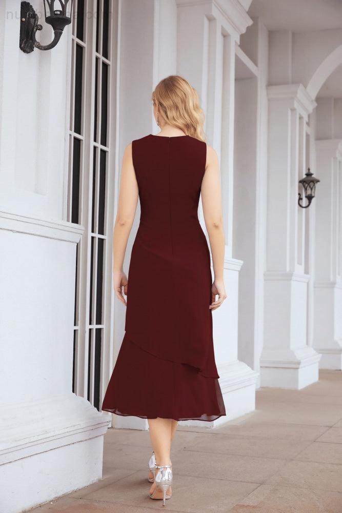 Vestido de fiesta formal de dos piezas en línea A para madre de la novia Numbersea 28072
