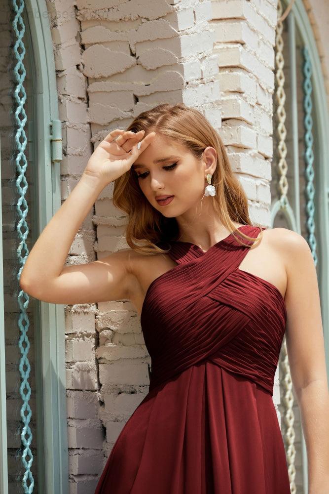 Vestidos de Dama de Honra Halter Vestido Formal de Cocktail Vestido de Baile 28015