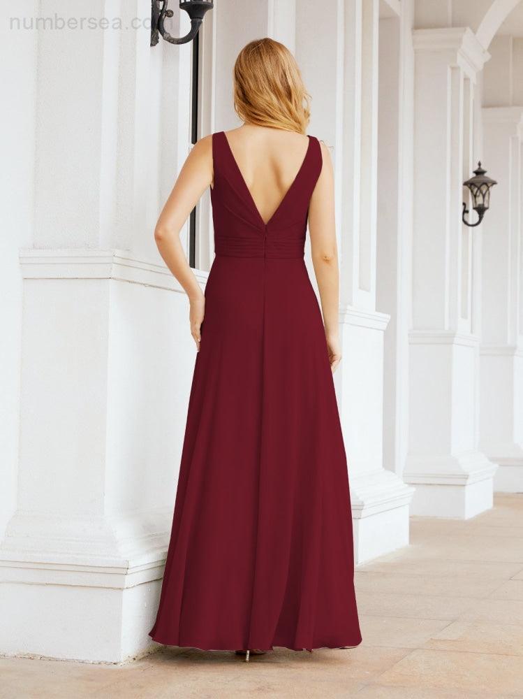 Bridesmaid Dresses for Wedding Ruffles Long Formal Prom Gowns 28039