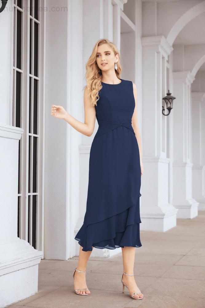 Vestido de fiesta formal de dos piezas en línea A para madre de la novia Numbersea 28072