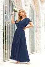 Mother of The Bride Dresses Plus Size V-Neck Floor Length Formal Prom Dress for Wedding Guest 28020