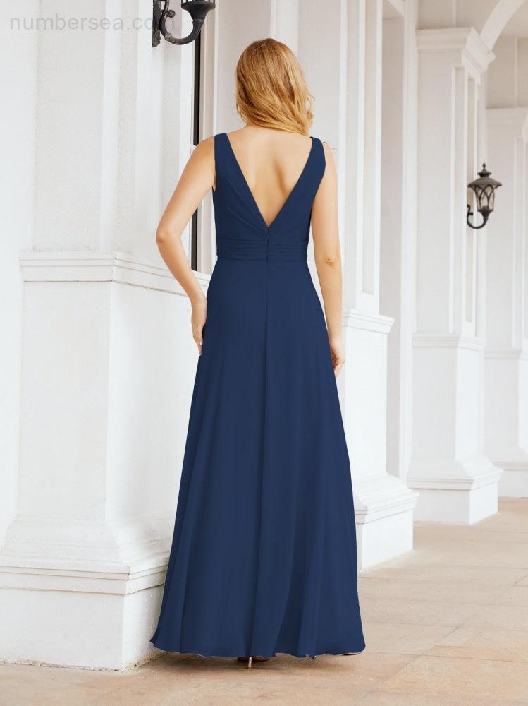 Bridesmaid Dresses for Wedding Ruffles Long Formal Prom Gowns 28039