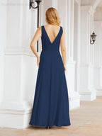 Bridesmaid Dresses for Wedding Ruffles Long Formal Prom Gowns 28039