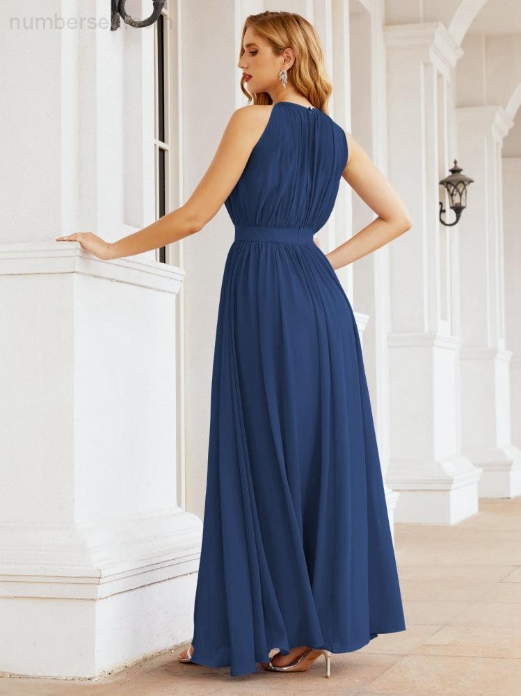 Vestido de Dama de Honra Numbersea com Alças, Cintura Império, Vestido Formal de Noite para Mãe da Noiva 28030