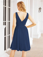 Homecoming Dresses Knee Length Skirt V Back 28062