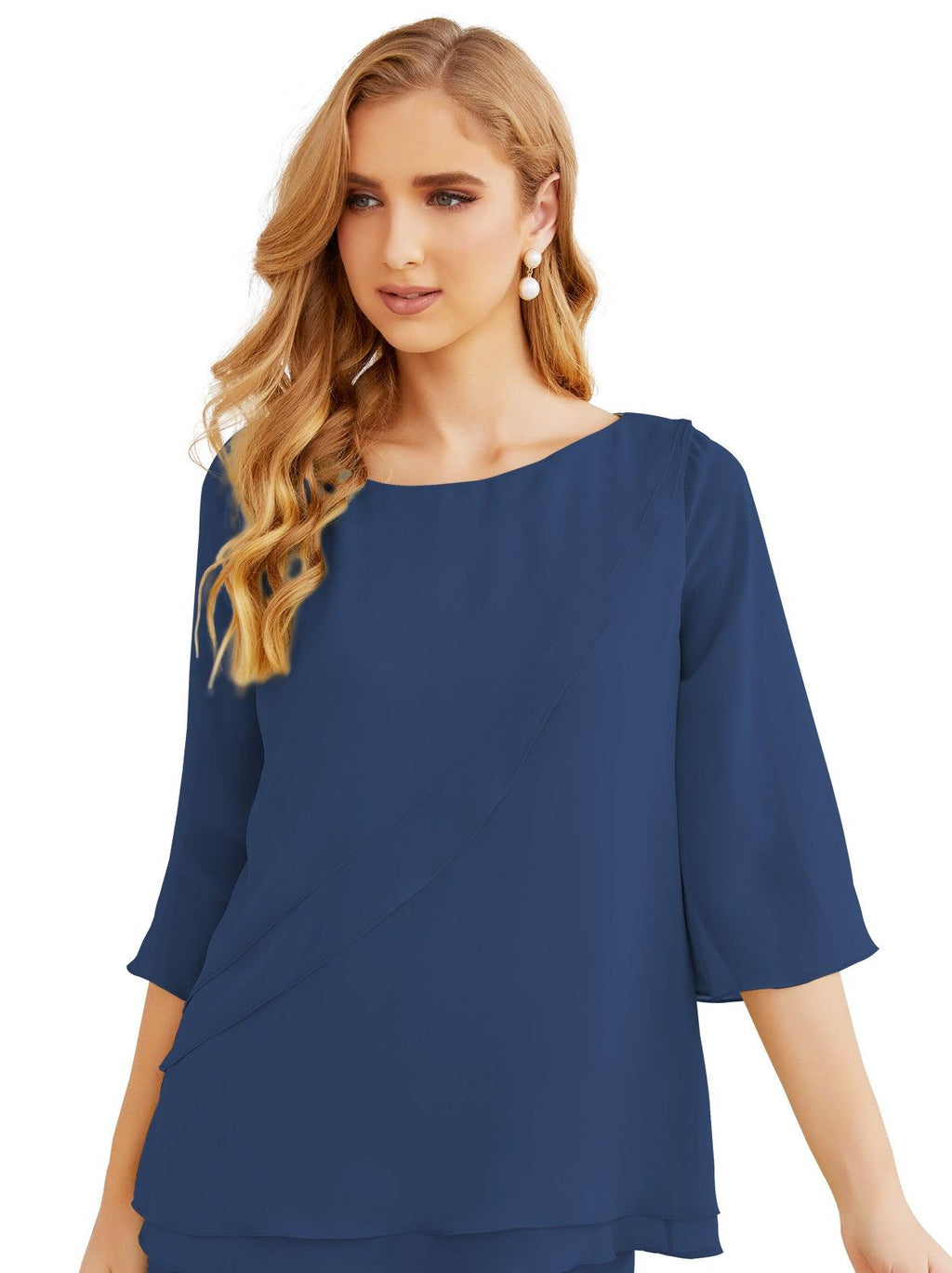 Numbersea Elegantes 2-teiliges Kleid für die Brautmutter Große Größen Hosenanzug mit Rüschenschichten Silberner Hausmantel 28064