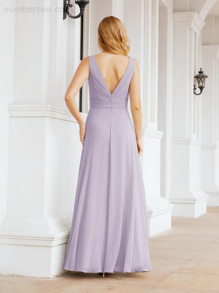 Bridesmaid Dresses for Wedding Ruffles Long Formal Prom Gowns 28039