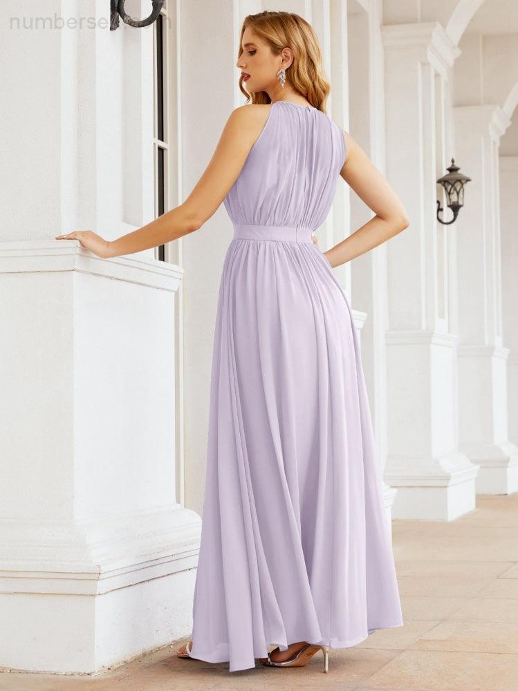 Vestido de Dama de Honra Numbersea com Alças, Cintura Império, Vestido Formal de Noite para Mãe da Noiva 28030