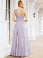 Crisscross Halter Bridesmaid Dresses for Party Wedding Evening Prom Maxi Ball Gowns 28053
