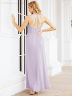 Spaghetti Strap Bridesmaid Dresses V-Neck Long A-Line Formal Prom Gowns 28063