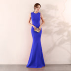 Abito da Sposa da Cerimonia Lungo Cocktail Elegante a Coda di Sirena per Fidanzamento Matrimonio Sera Donna – Il Miglior Abito da Sposa per la Sposa