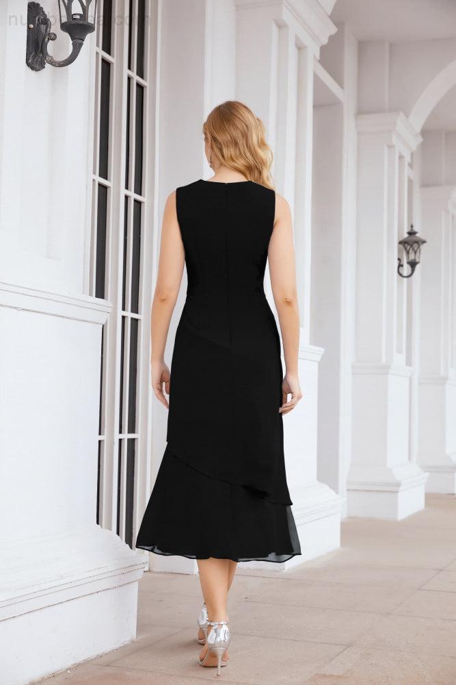 Vestido de fiesta formal de dos piezas en línea A para madre de la novia Numbersea 28072