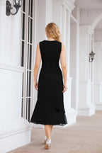 Vestido de fiesta formal de dos piezas en línea A para madre de la novia Numbersea 28072