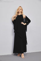 Abito da Sposa Madre con Cardigan Leggero Aperto Davanti Abito da Cerimonia Elegante 28081
