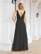 Bridesmaid Dresses for Wedding Ruffles Long Formal Prom Gowns 28039