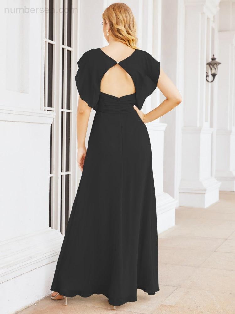 Bridesmaid Dresses Cape Formal Prom Dress Open Back Gowns for Mother of The Bride 28058