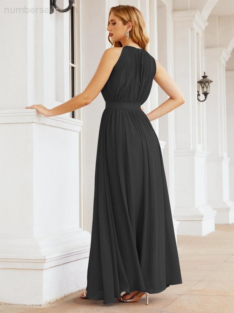 Vestido de Dama de Honra Numbersea com Alças, Cintura Império, Vestido Formal de Noite para Mãe da Noiva 28030