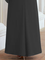 Numbersea Festliches Abendkleid Lang Mutter der Braut Kleid mit Rüschencape 28026