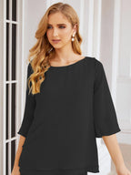 Numbersea Elegantes 2-teiliges Kleid für die Brautmutter Große Größen Hosenanzug mit Rüschenschichten Silberner Hausmantel 28064